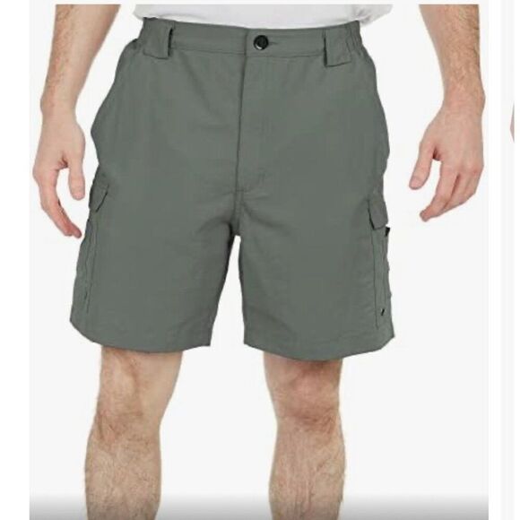 Reel Legends Men Green Shorts Size 34 - Picture 1 of 8